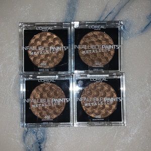 4 L’oréal Infallible Metallic Paints Eyeshadows